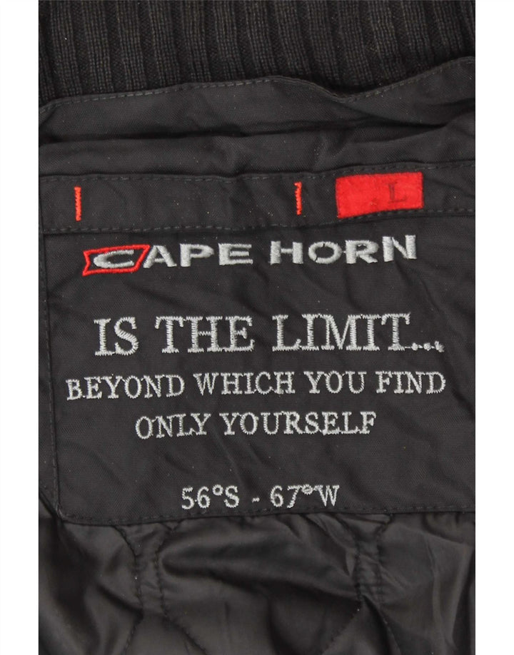 Cape Horn Herren-Windbreakerjacke, reguläre Passform, UK 40, Größe L, Schwarz, Polyamid