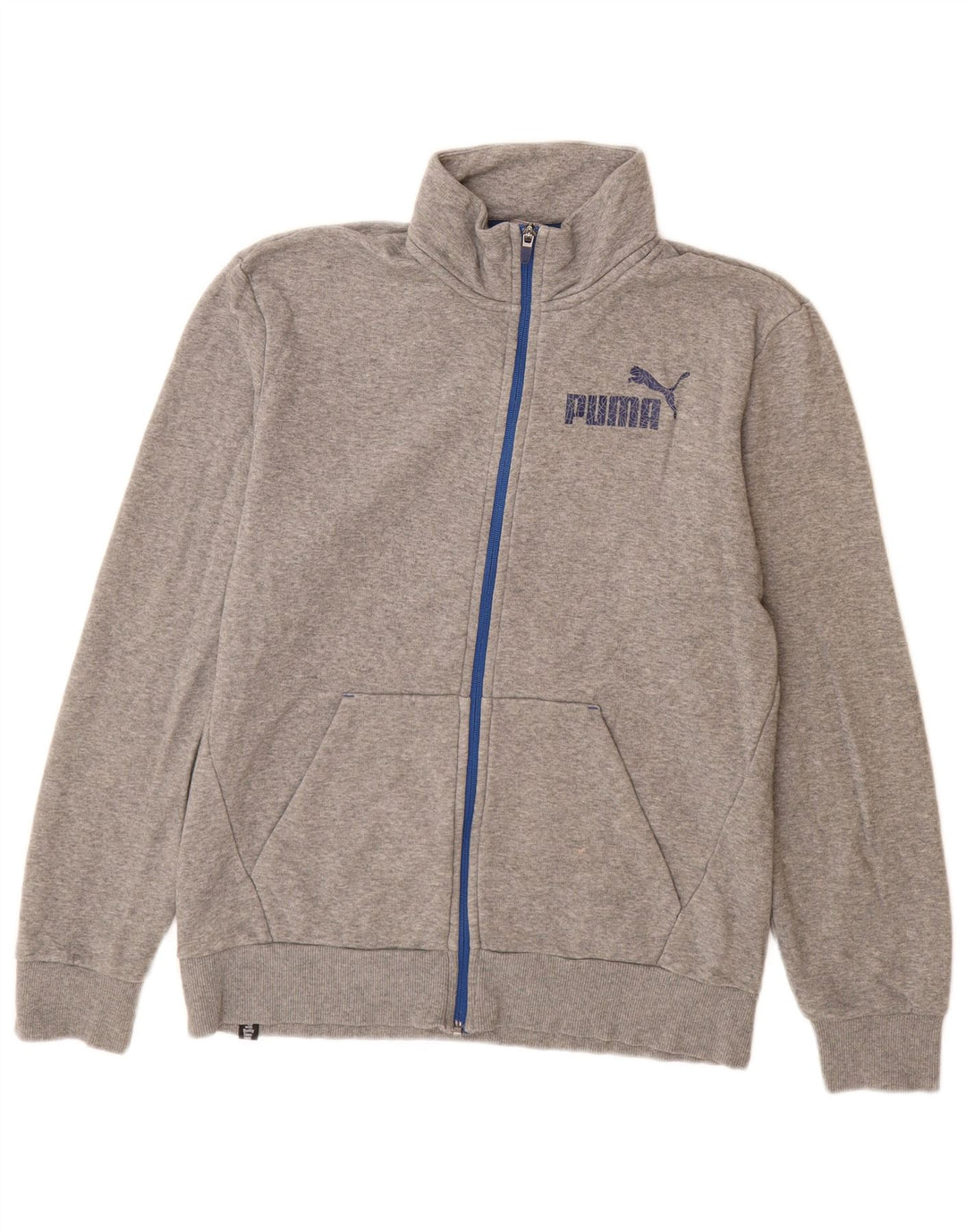 Puma Herren-Trainingsanzug mit grafischem Oberteil, mittelgrau gesprenkelte Baumwolle