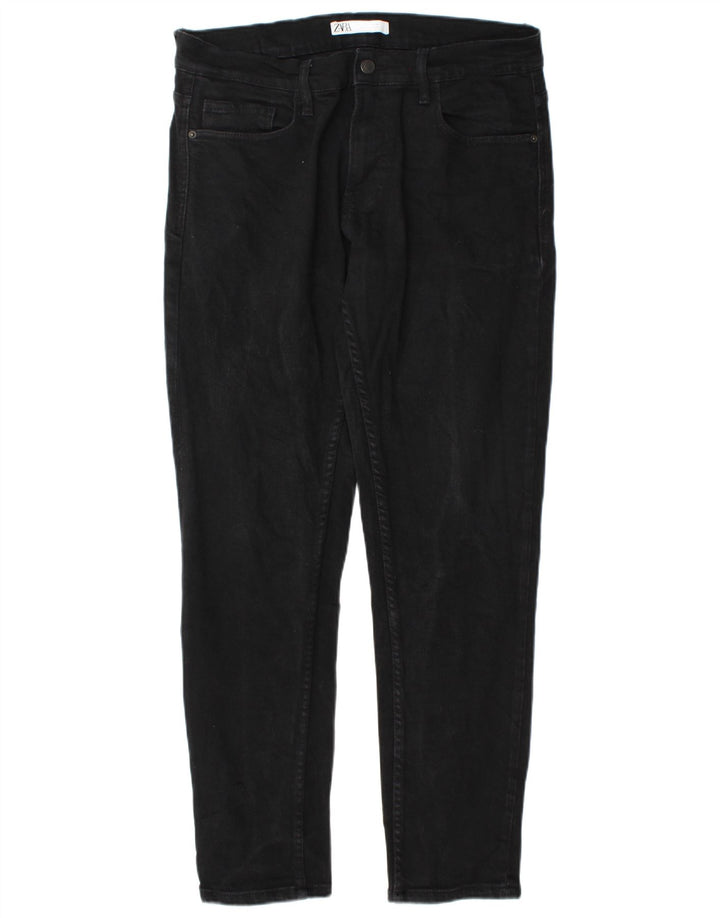 Zara Herren Slim Jeans EU 44 Large W34 L31 Schwarz