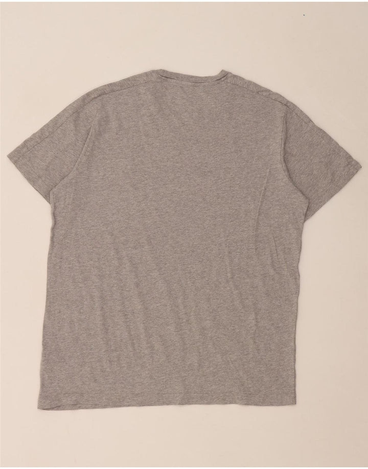 Adidas Herren T-Shirt Top Large Grau meliert Baumwolle