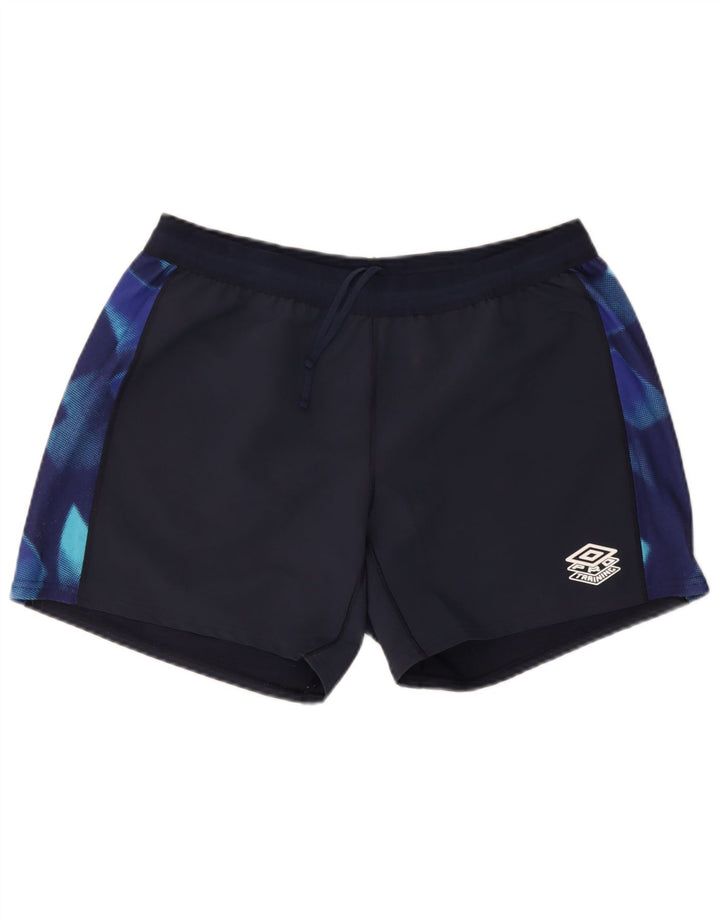 Umbro Herren-Sportshorts XL, Marineblau, Farbblock