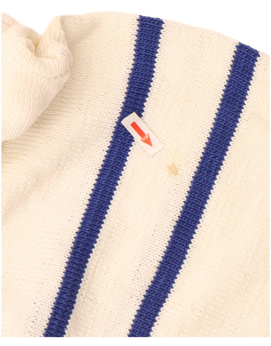 Vintage Herren Rollkragenpullover Pullover Mittelweiß Geometrisch