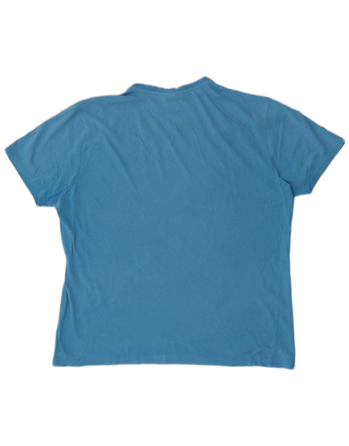 Kappa Herren Grafik T-Shirt Top Large Blau