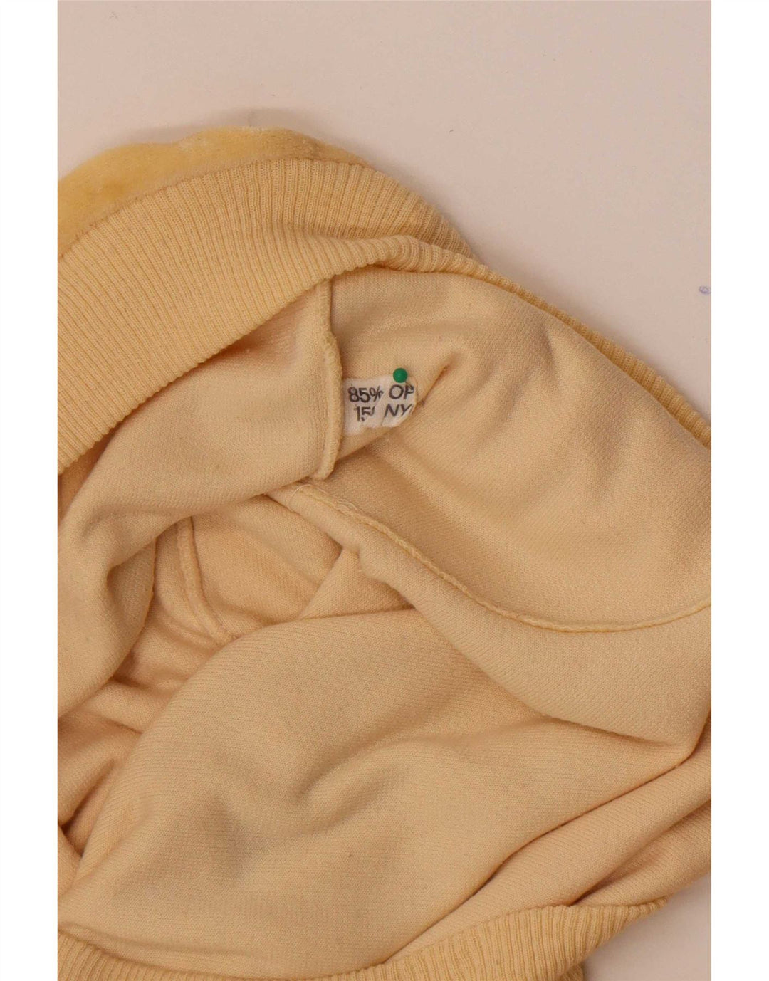 Vintage Damen Velours Sweatshirt Pullover IT 50 XL Gelb