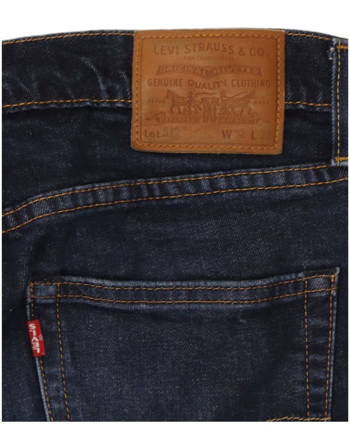 Levi's Herren 512 Slim Tapered Jeans W32 L32 Marineblau