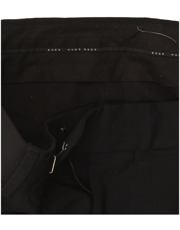 Hugo Boss Damen gerade Anzughose W36 L30 Schwarz