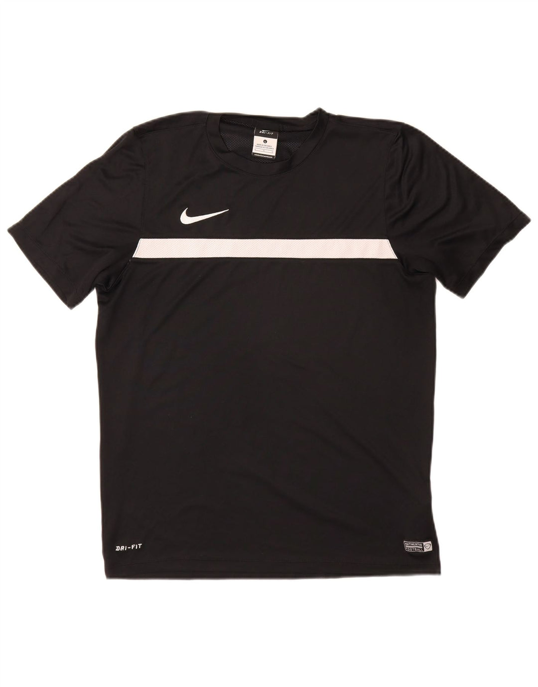 NIKE Herren Dri Fit T-Shirt Top Large Schwarz Polyester