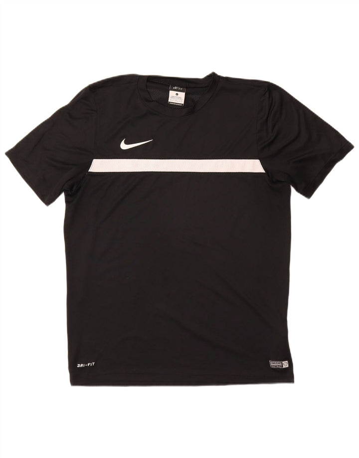 NIKE Herren Dri Fit T-Shirt Top Large Schwarz Polyester