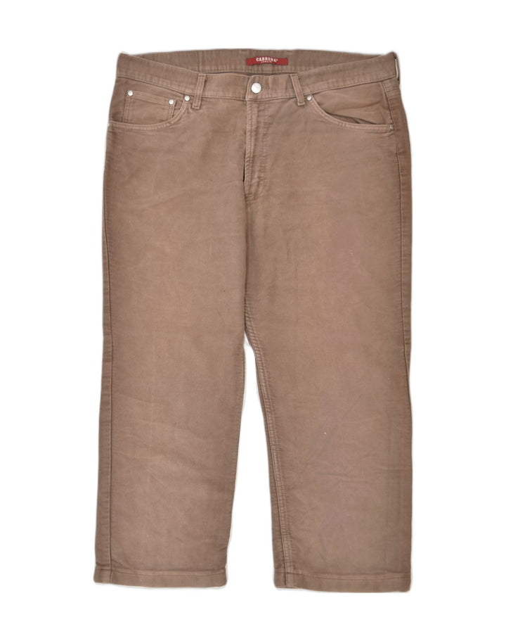 CARRERA Mens 700 Regular Capri Trousers W38 L24 Brown Cotton | Vintage | Thrift | Second-Hand | Used Clothing | Messina Hembry 