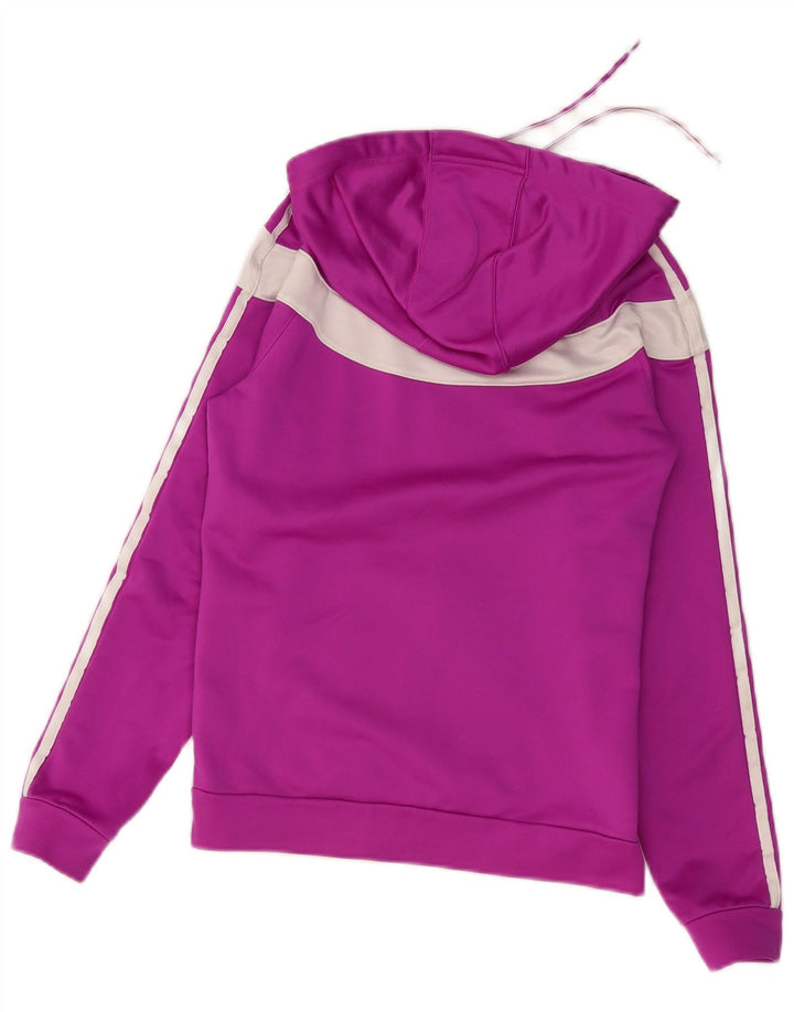 ADIDAS Damen Zip Hoodie Pullover UK 8/10 Small Lila Farbblock