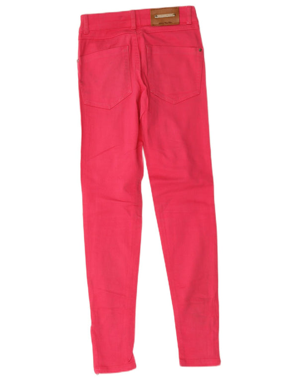 Zara Damen Skinny Jeans EU 32 2XS W22 L28 Rosa Baumwolle