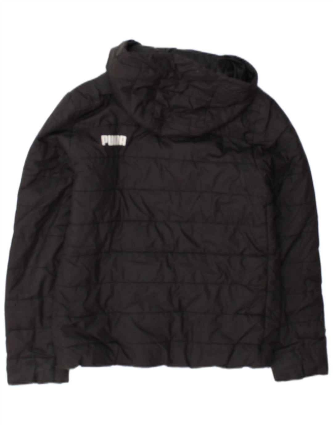 Puma Jungen Kapuzenjacke, gepolstert, 11–12 Jahre, schwarzes Polyester