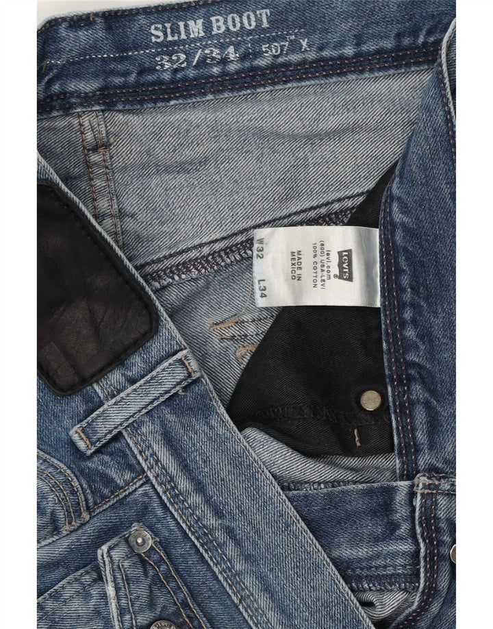 Levi's Damen Slim Bootcut Jeans W32 L31 Blaue Baumwolle
