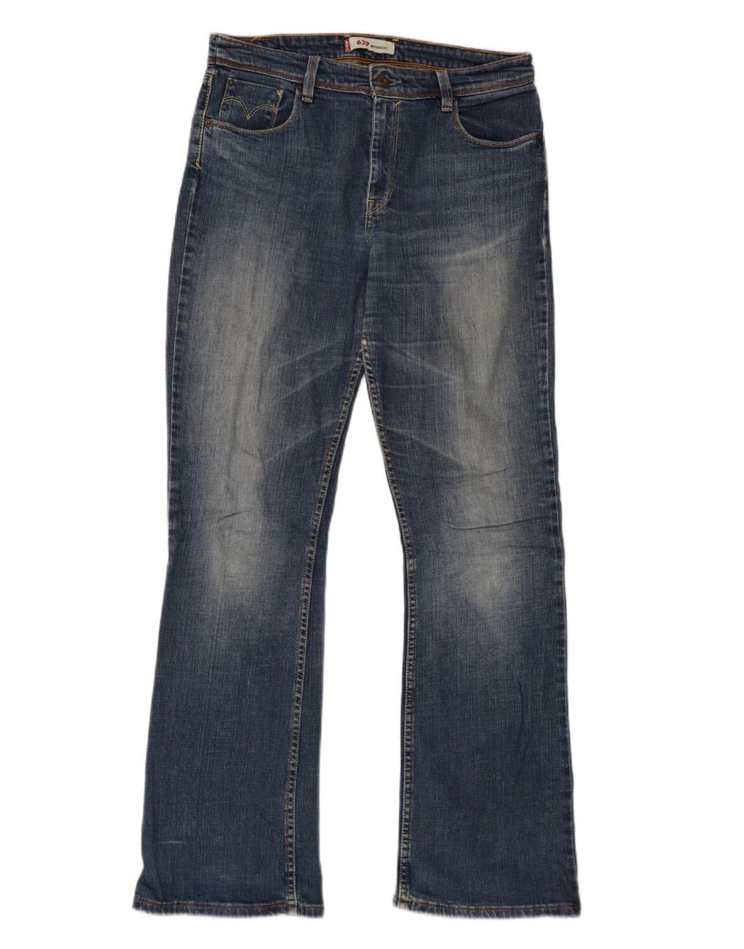 Levi's Damen 629 Bootcut Jeans W32 L32 Blaue Baumwolle