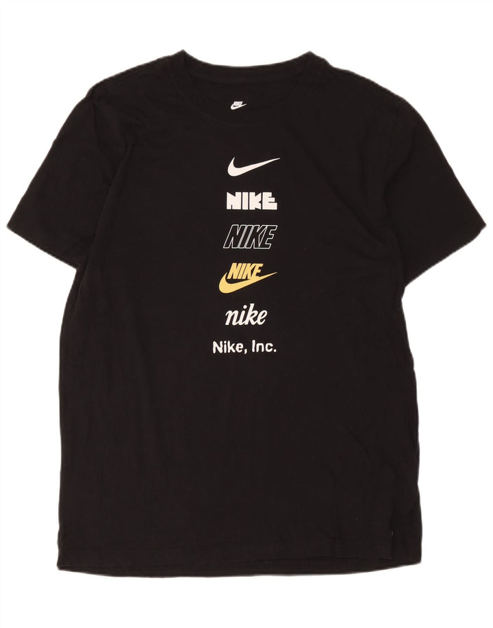 Nike Herren-T-Shirt mit Grafik, groß, aus schwarzer Baumwolle