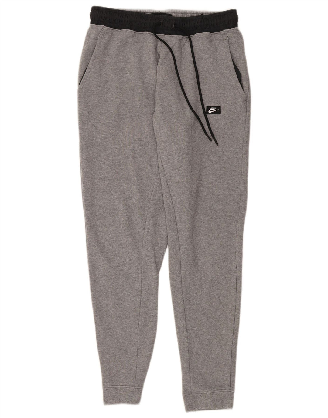 NIKE Herren-Trainingshose, Jogginghose, Mittelgrau, Colourblock-Baumwolle