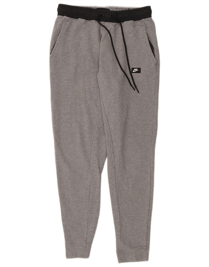 NIKE Herren-Trainingshose, Jogginghose, Mittelgrau, Colourblock-Baumwolle