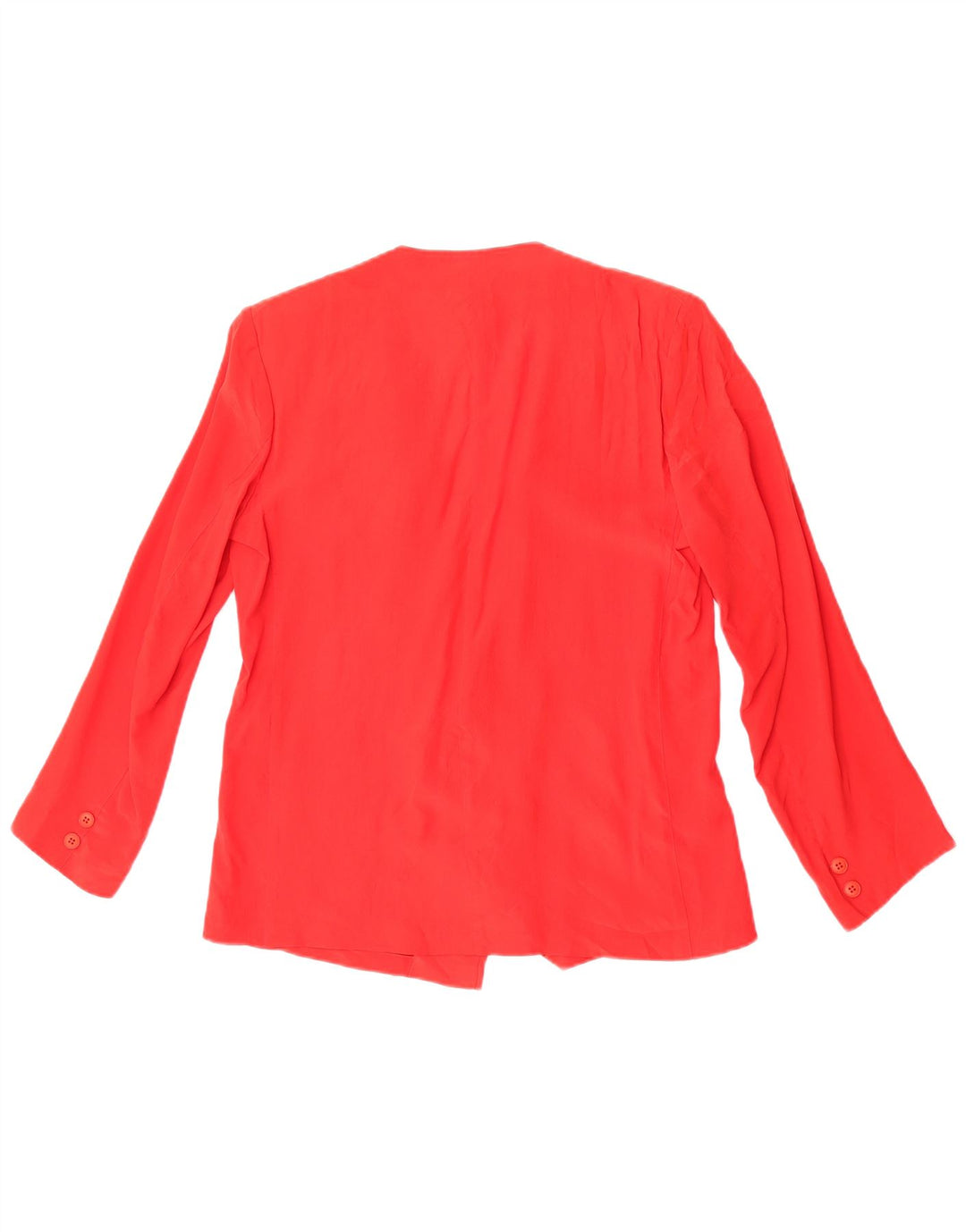 Vintage Damen 2-Knopf-Blazerjacke IT 46 Große rote Seide