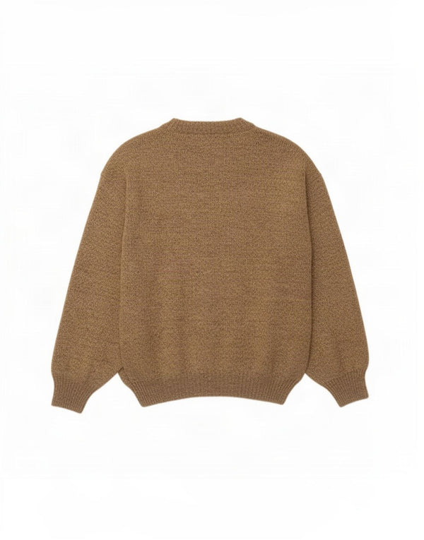 Tris Line Herren-Pullover mit grafischem Rundhalsausschnitt, Größe 54, XL, Braun, Fair Isle