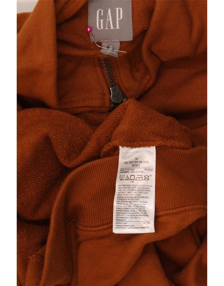 Gap Herren-Sweatshirt mit Reißverschluss am Hals, mittelbraune Baumwolle