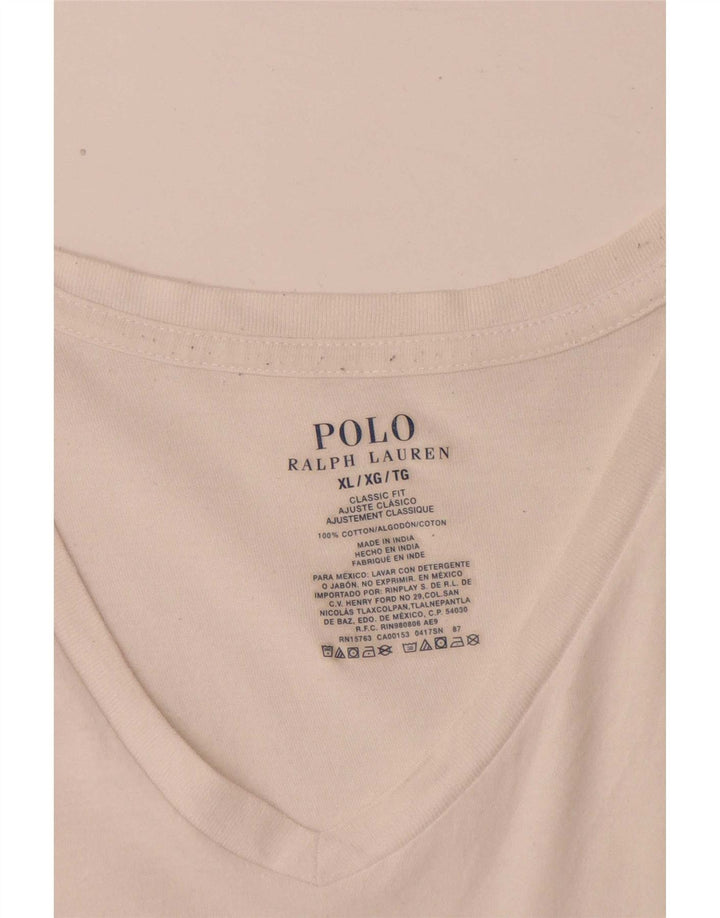 Polo Ralph Lauren Herren Weste Top XL Weiße Baumwolle