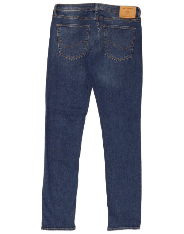 Jack & Jones Herren-Jeans mit niedriger Taille, Röhrenjeans, W34, L34, blaue Baumwolle