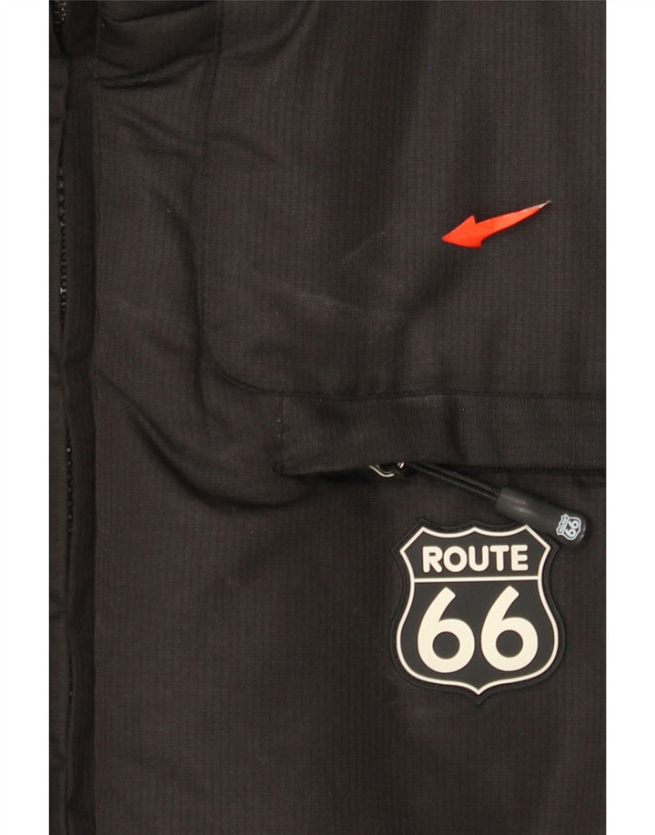 Route 66 Wattierte Herrenjacke UK 38 Mittelschwarzes Polyester
