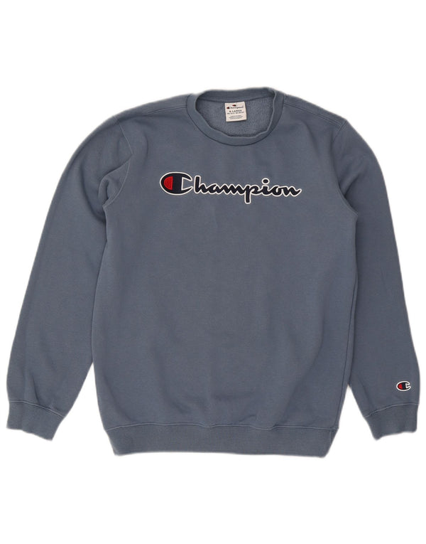 Champion Kapuzenpullover mit Grafik für Jungen, 13–14 Jahre, XL, blaue Baumwolle
