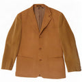 Zara Herren-Blazer aus Cord mit 3 Knöpfen, EU 50, Mittelbeige, Farbblock