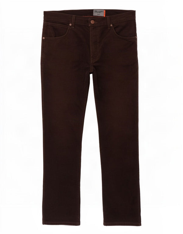 Wrangler Herren Arizona Stretch Gerade Cordhose W34 L32 Braun
