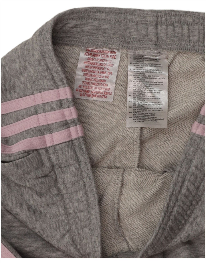 ADIDAS Damen Trainingshose Jogger UK 8 Small Grau Baumwolle