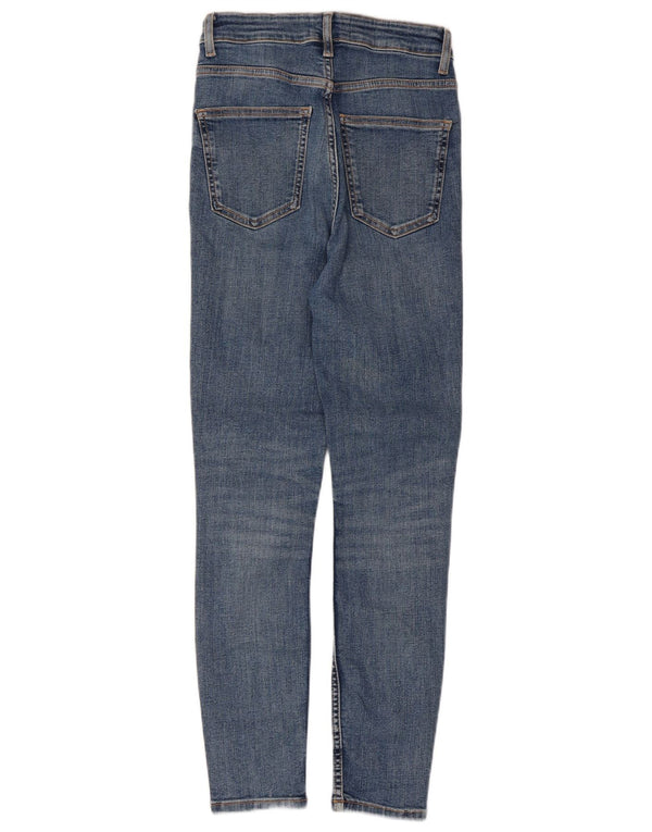 Zara Damen Skinny Jeans EU 36 XS W26 L27 Blaue Baumwolle