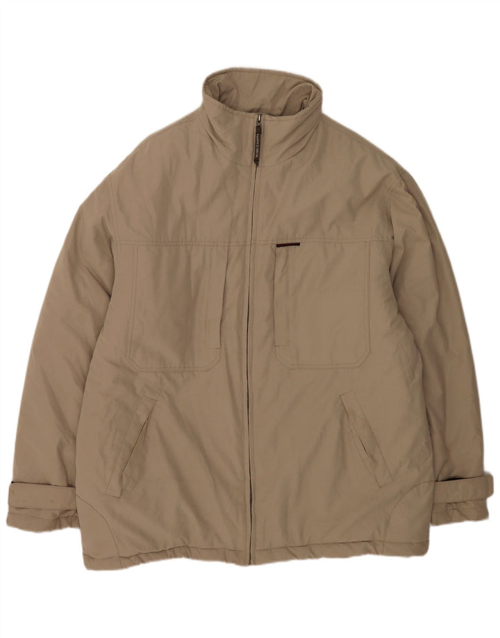 Kappa Herren Wattierte Jacke UK 42 XL Beige Polyester