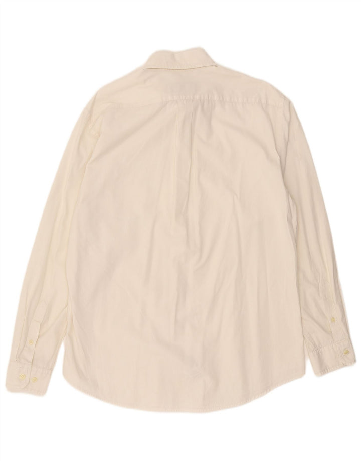Fred Perry Herrenhemd, groß, aus weißer Baumwolle