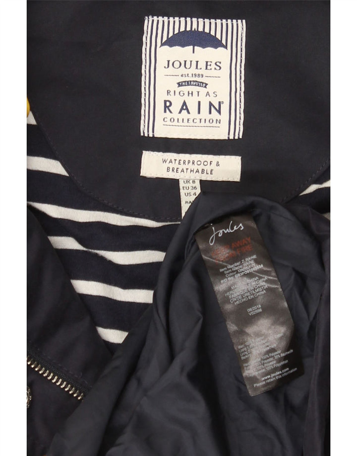 Joules Damen-Regenmantel mit Kapuze, Größe S, Marineblau, Polyester
