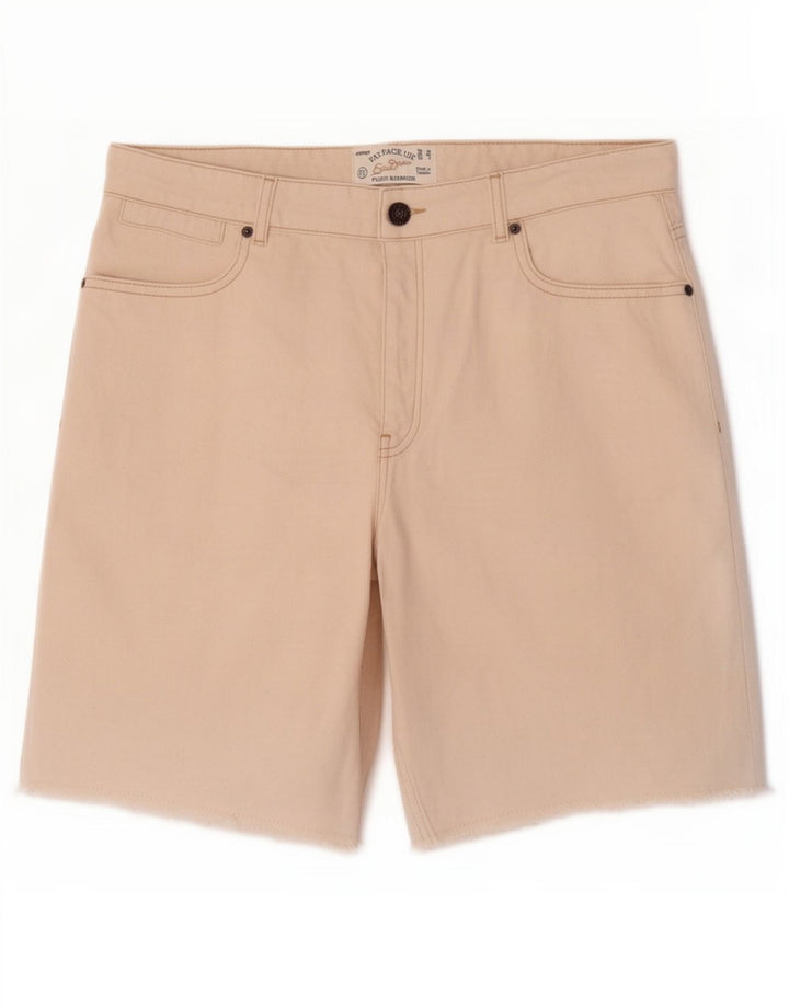 Fat Face Damen Fleet Bermuda Denim Shorts UK 12 Medium W30 Off White