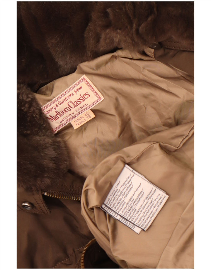 Marlboro Classics Damen Wattierter Mantel EU 40 Mittelbraunes Polyester