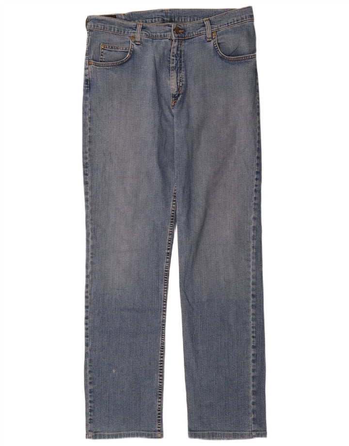 Lee Herren Brooklyn Straight Jeans W36 L36 Blaue Baumwolle