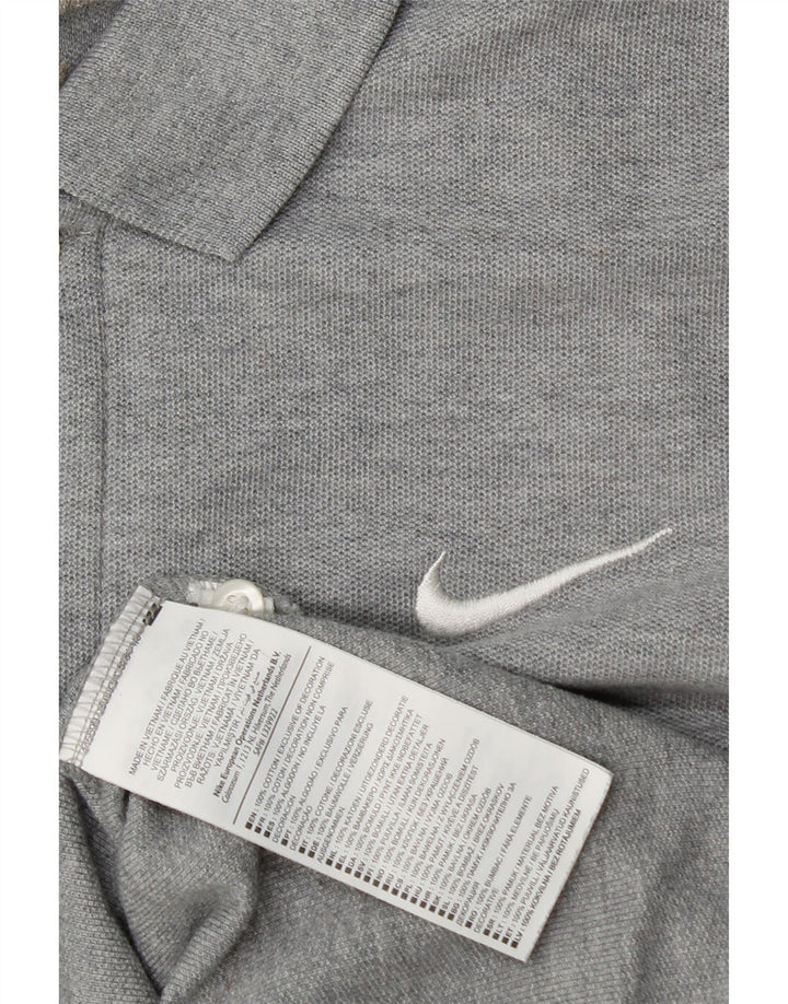 Nike Herren-Poloshirt aus mittelgrauer Baumwolle
