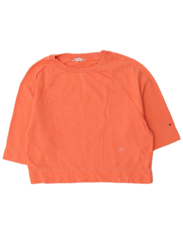 Tommy Hilfiger Damen-Sweatshirt mit 3/4-Ärmeln, Gr. 14, mittelorange