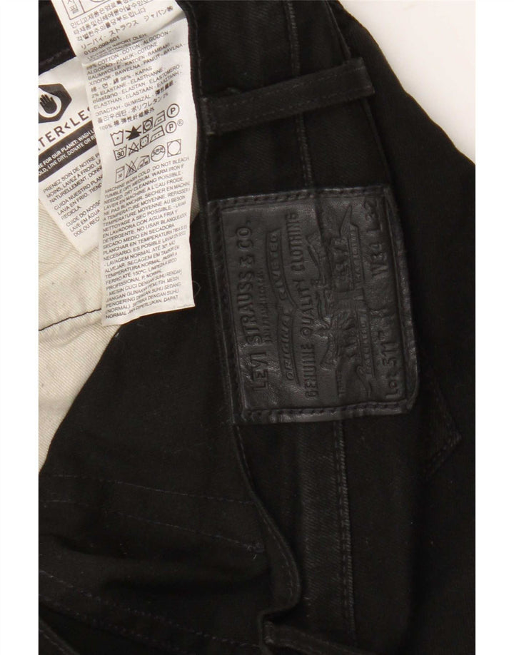 Levi's Herren 511 Slim Jeans W34 L32 Schwarze Baumwolle
