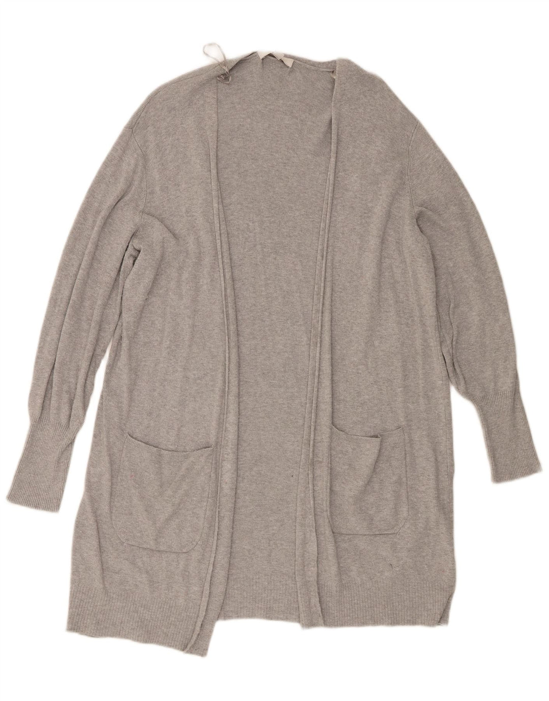 Marks & Spencer Damen Longline-Cardigan-Pullover UK 16 Large Grau meliert