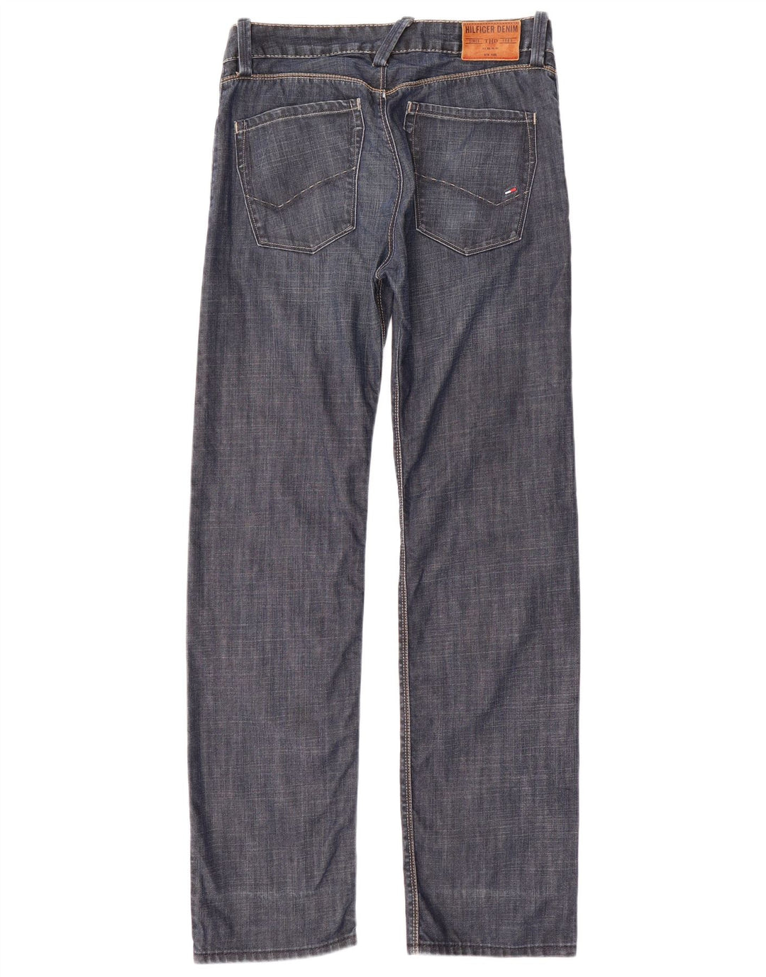 TOMMY HILFIGER Herren Straight Jeans W30 L34 Marineblaue Baumwolle