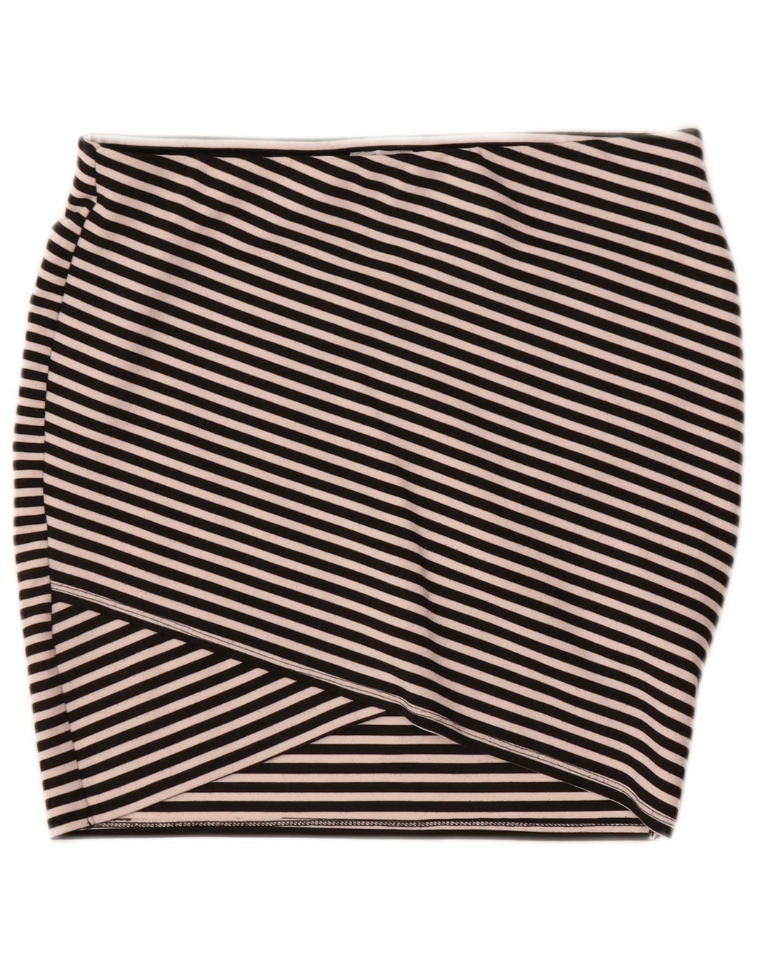 Zara Damen Trafaluc Minirock Medium W28 Schwarz gestreift Polyester