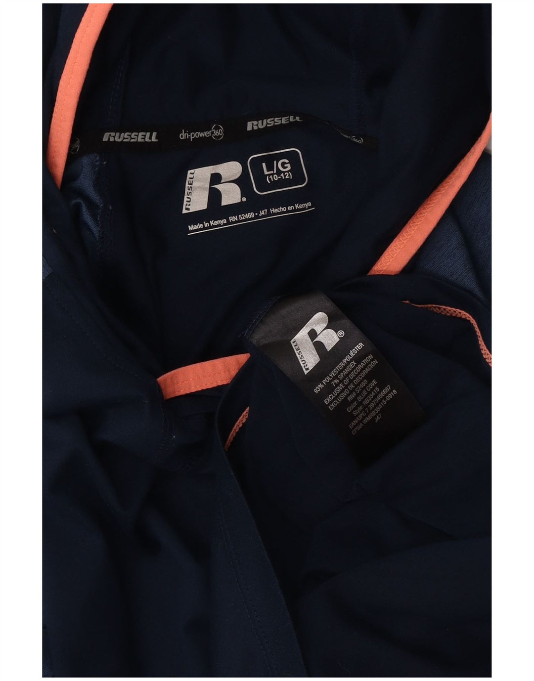 Russell Athletic Jungen-Top, langärmelig, 10–11 Jahre, Größe L, Marineblau
