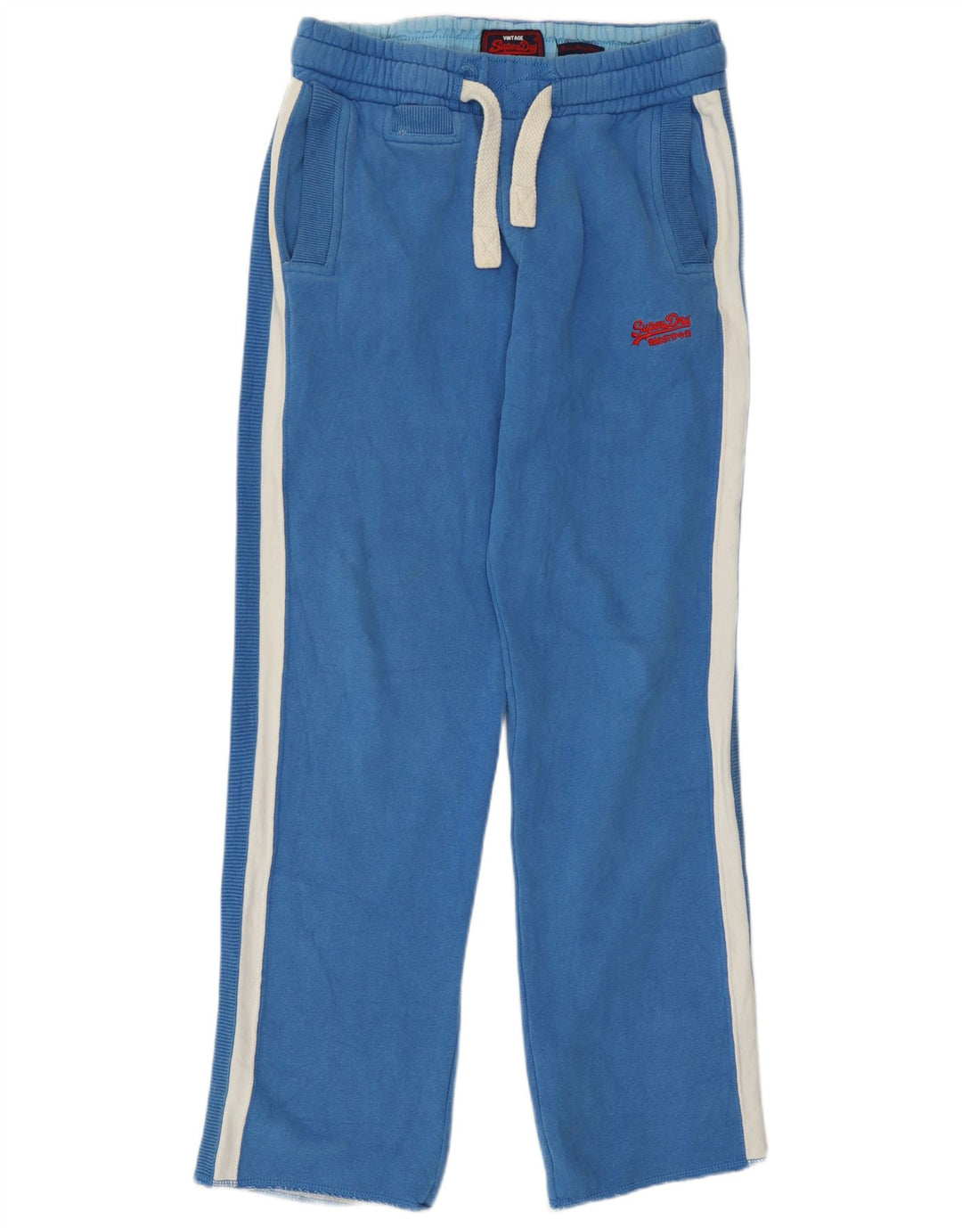Superdry Herren-Trainingshose aus mittelblauer Colourblock-Baumwolle