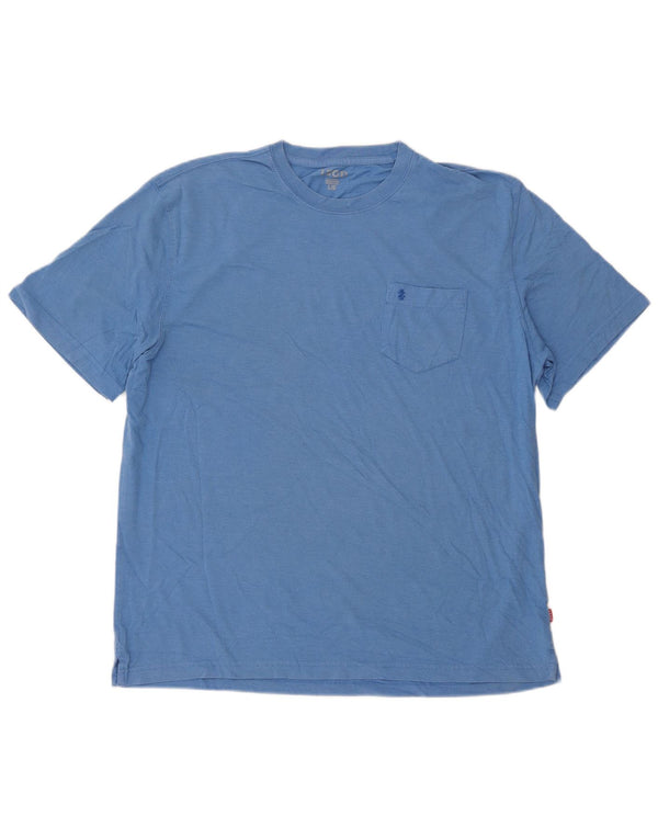 Izod Herren T-Shirt Top Large Blau