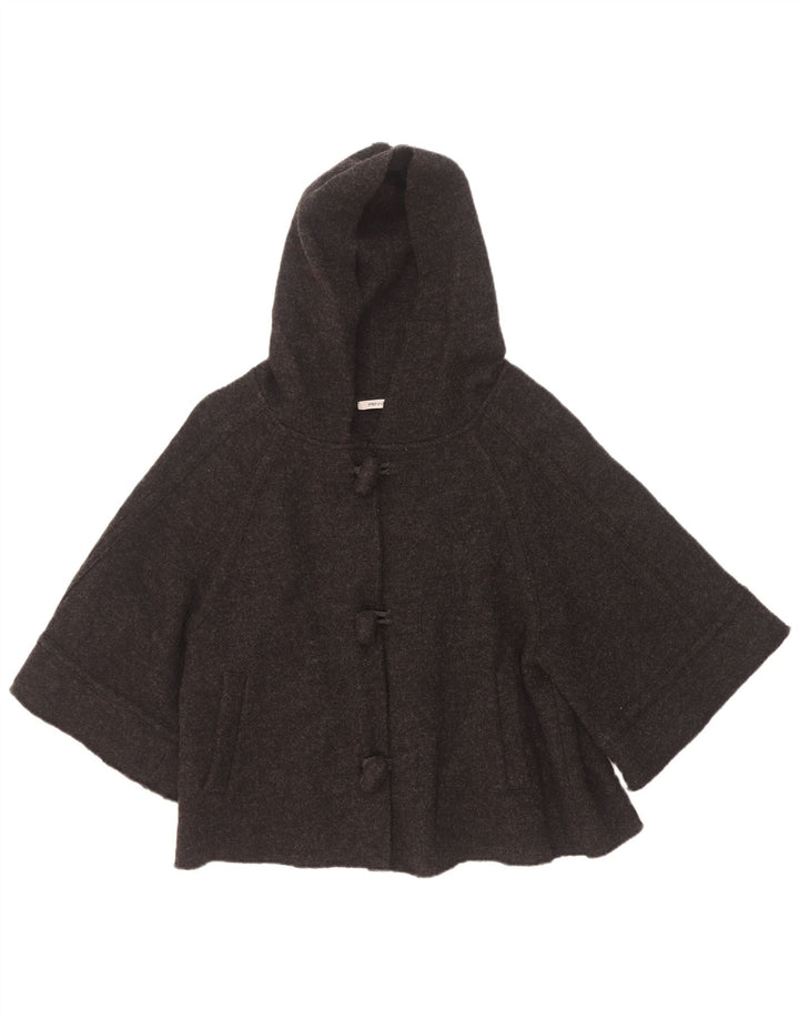 Penny Black Damen Kurzmantel mit Kapuze und kurzen Ärmeln, UK 12, Mittelschwarz