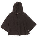 Penny Black Damen Kurzmantel mit Kapuze und kurzen Ärmeln, UK 12, Mittelschwarz