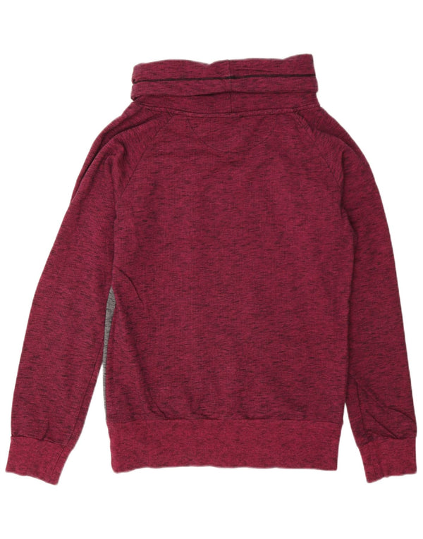Lotto Grafik-Sweatshirt für Damen, Gr. 14, mittleres Burgunderrot, Farbblock